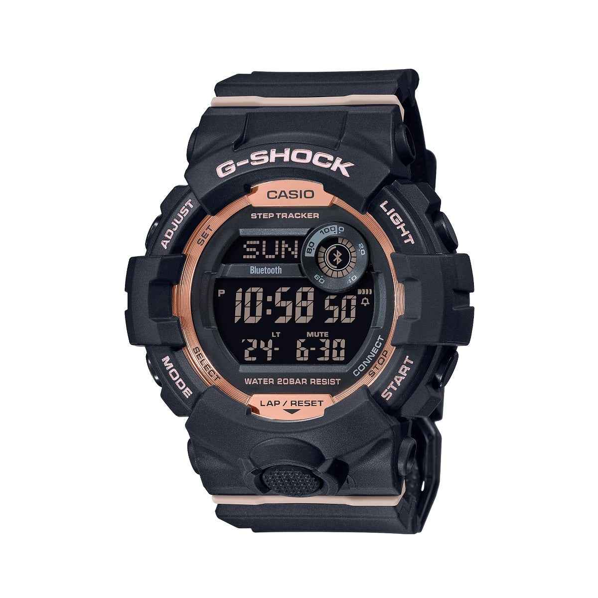 G-Shock Ladies' S Series Bluetooth Fitness Tracker Sport Black and Pink Watch