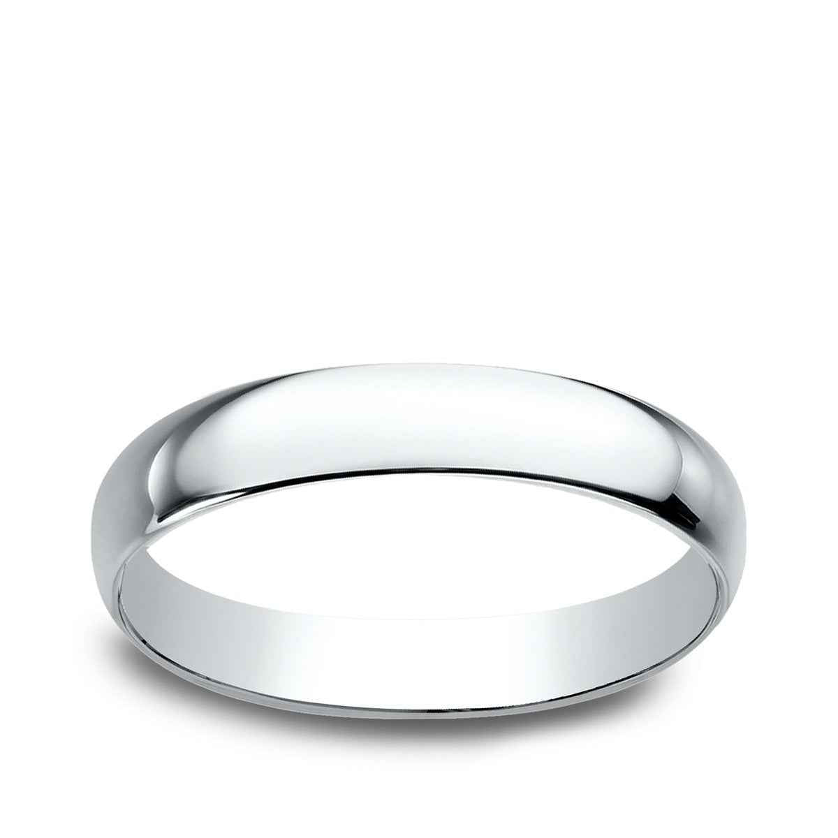 Benchmark Ladies' 3mm Dome Classic Fit Polished Wedding Ring in 10K White Gold