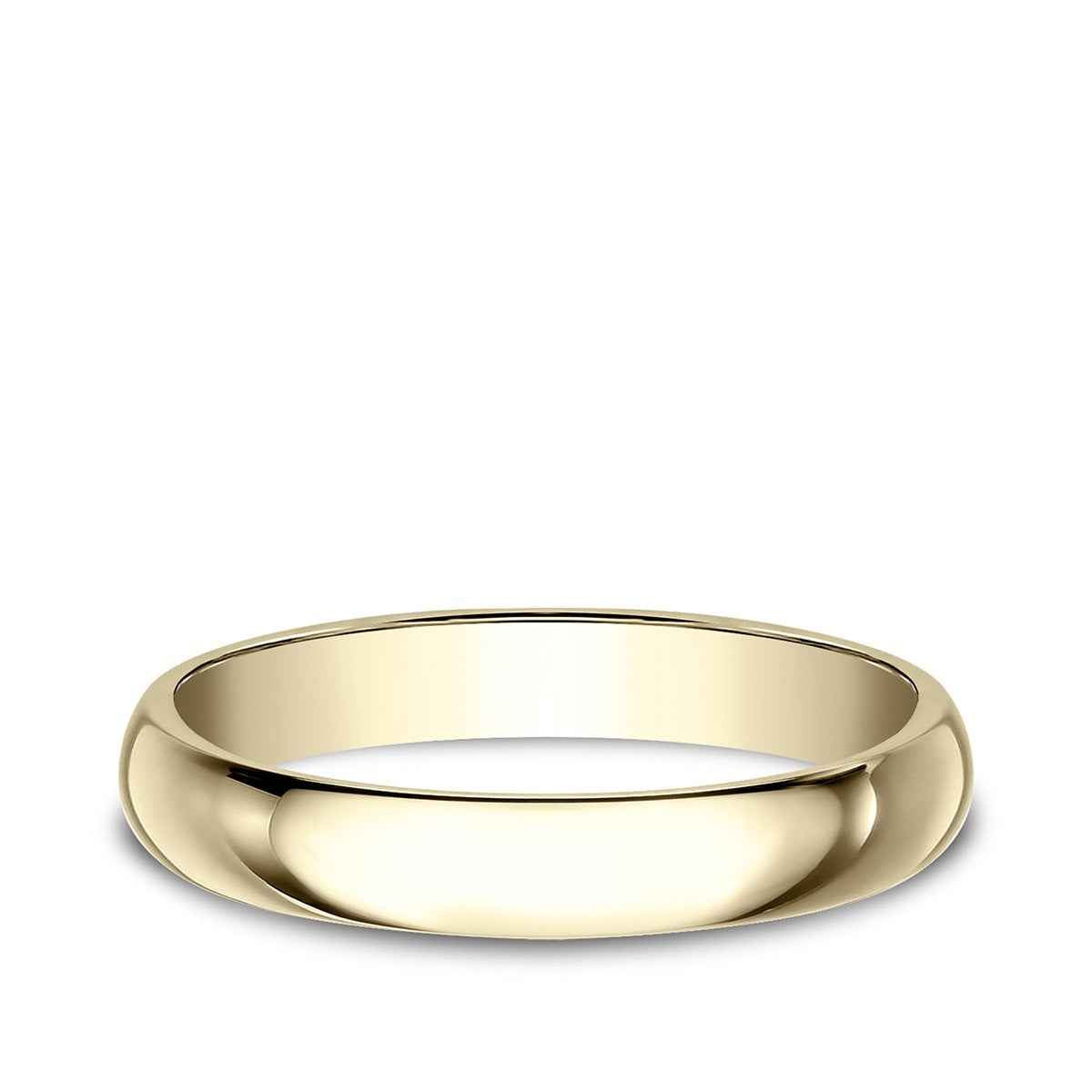 Benchmark Ladies' 3mm Dome Classic Fit Polished Wedding Ring in 10K Yellow Gold