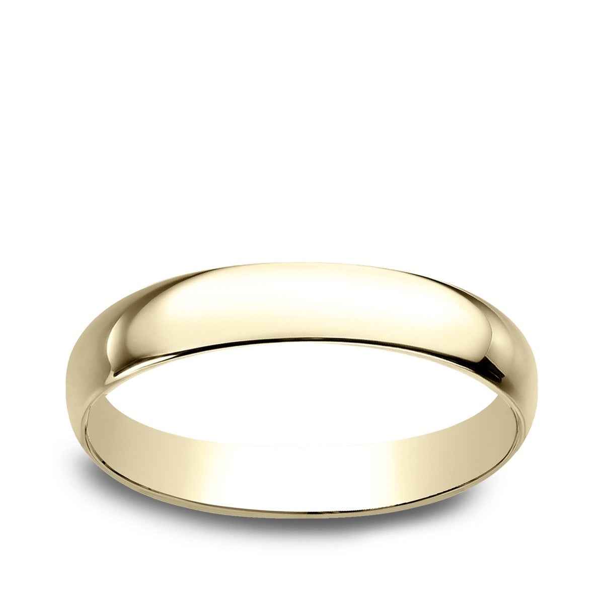 Benchmark Ladies' 3mm Dome Classic Fit Polished Wedding Ring in 10K Yellow Gold