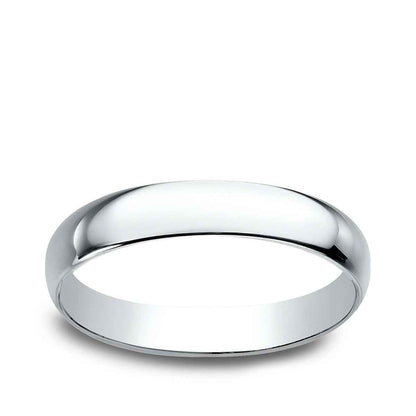 Benchmark Ladies' 3mm Dome Classic Fit Polished Wedding Ring in 14K White Gold