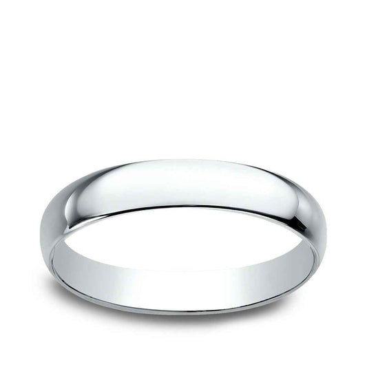 Benchmark Ladies' 3mm Dome Classic Fit Polished Wedding Ring in 14K White Gold