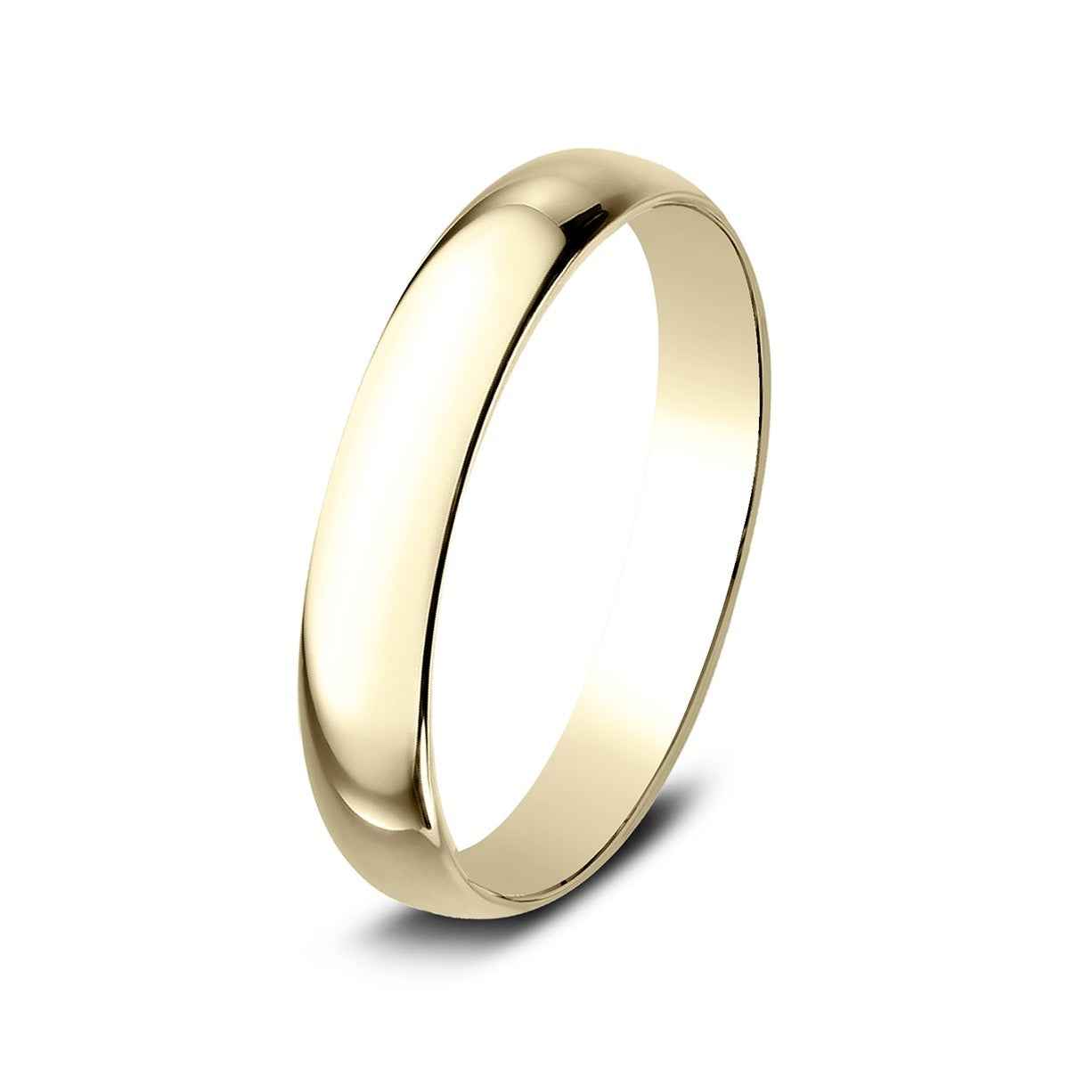 Benchmark Ladies' 3mm Dome Classic Fit Polished Wedding Ring in 14K Yellow Gold