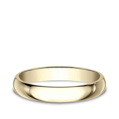 Benchmark Ladies' 3mm Dome Classic Fit Polished Wedding Ring in 14K Yellow Gold
