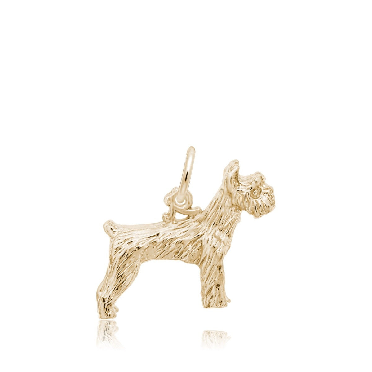 Schnauzer Dog Charm in 14K Yellow Gold