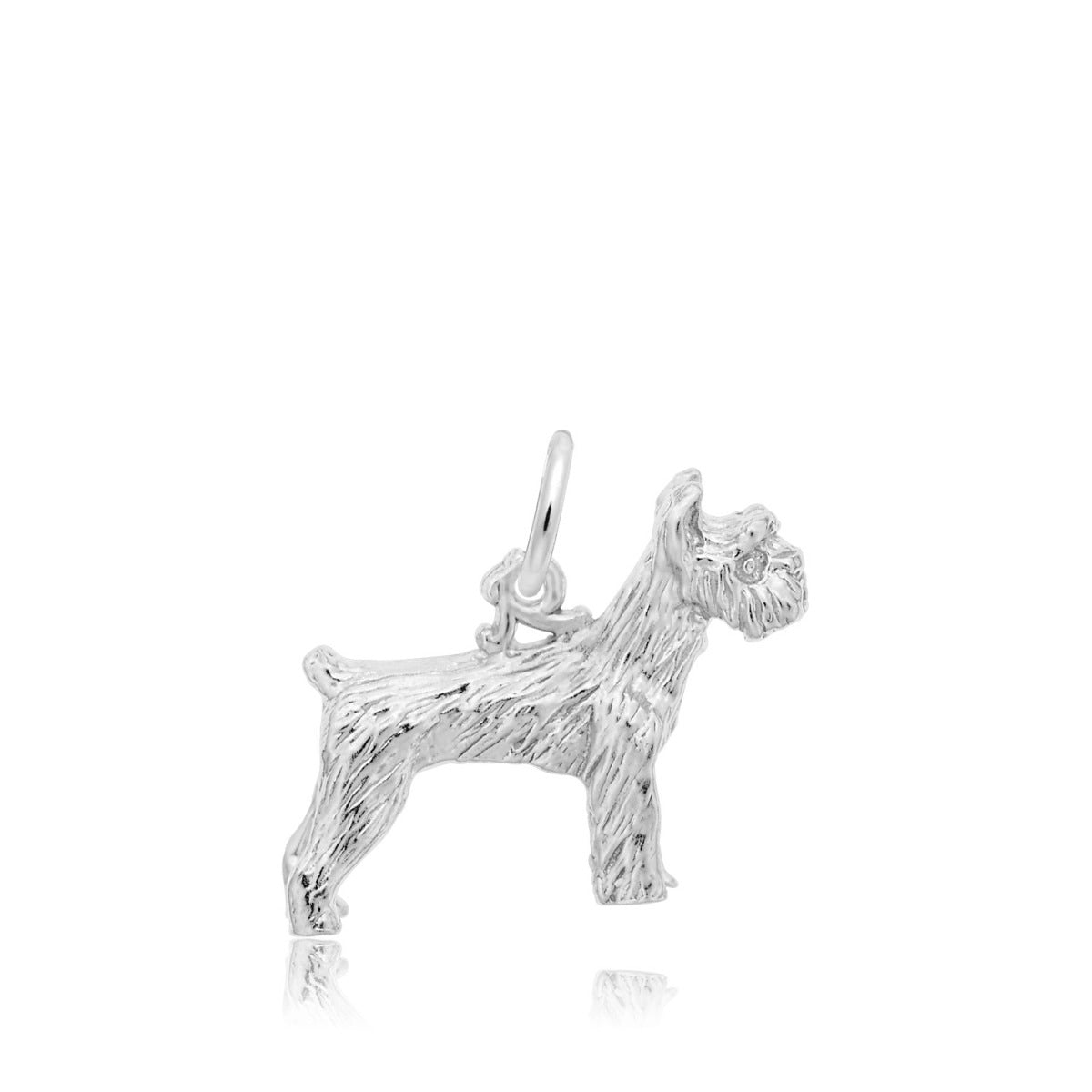 Schnauzer Dog Charm in Sterling Silver