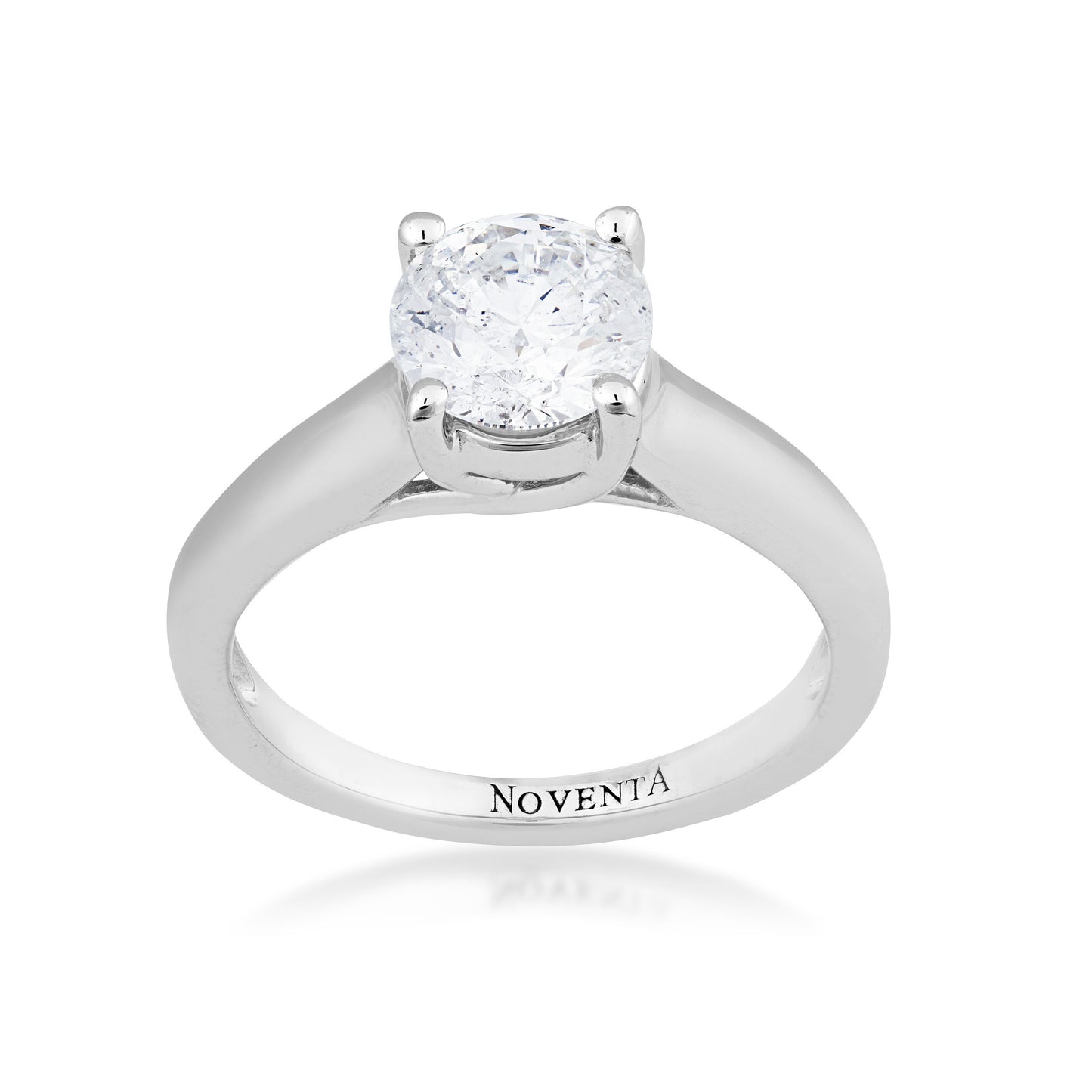 Noventa 1-1/2 ct. tw. Round Diamond Solitaire Engagement Ring in 14K White Gold