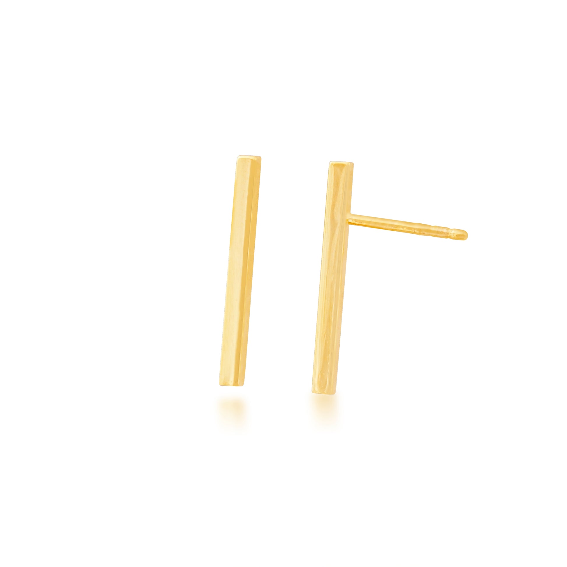 Vertical Bar Fashion Earrings in 10K Yellow Gold