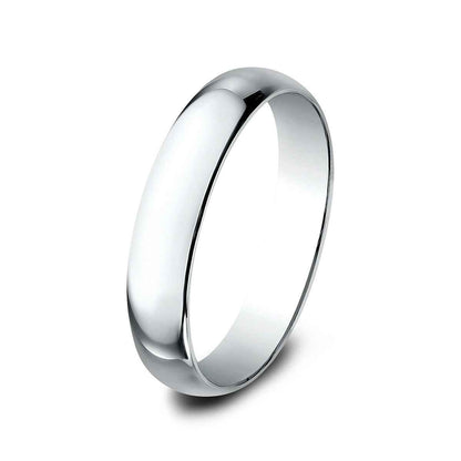 Benchmark Men's 4mm Dome Classic Fit Polished Wedding Ring in 10K White Gold