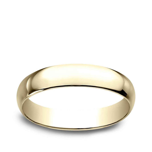 Benchmark Men's 4mm Dome Classic Fit Polished Wedding Ring in 14K Yellow Gold