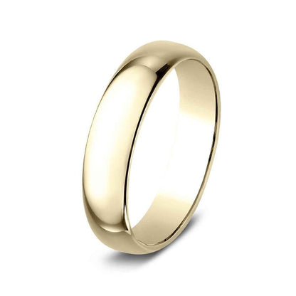 Benchmark Men's 5mm Dome Classic Fit Polished Wedding Ring in 10K Yellow Gold