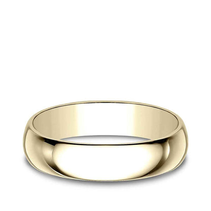 Benchmark Men's 5mm Dome Classic Fit Polished Wedding Ring in 10K Yellow Gold