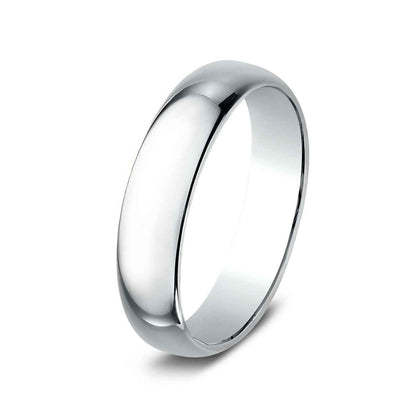 Benchmark Men's 5mm Dome Classic Fit Polished Wedding Ring in 14K White Gold
