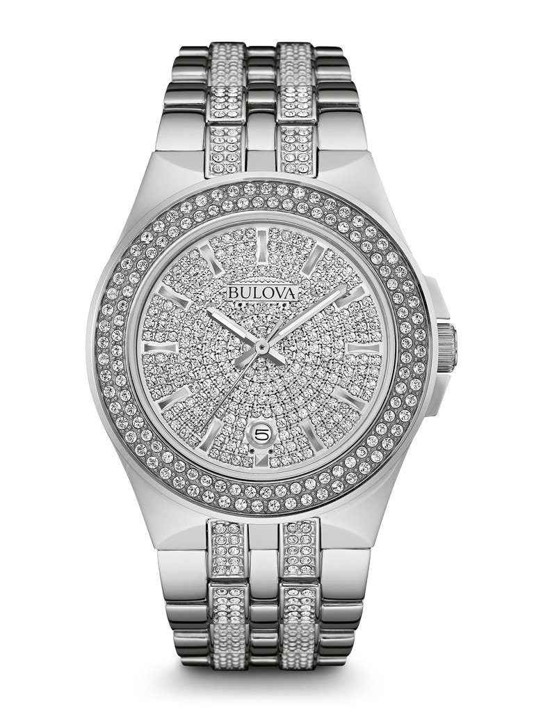 Bulova Crystal Collection Men's Watch in Stainless Steel