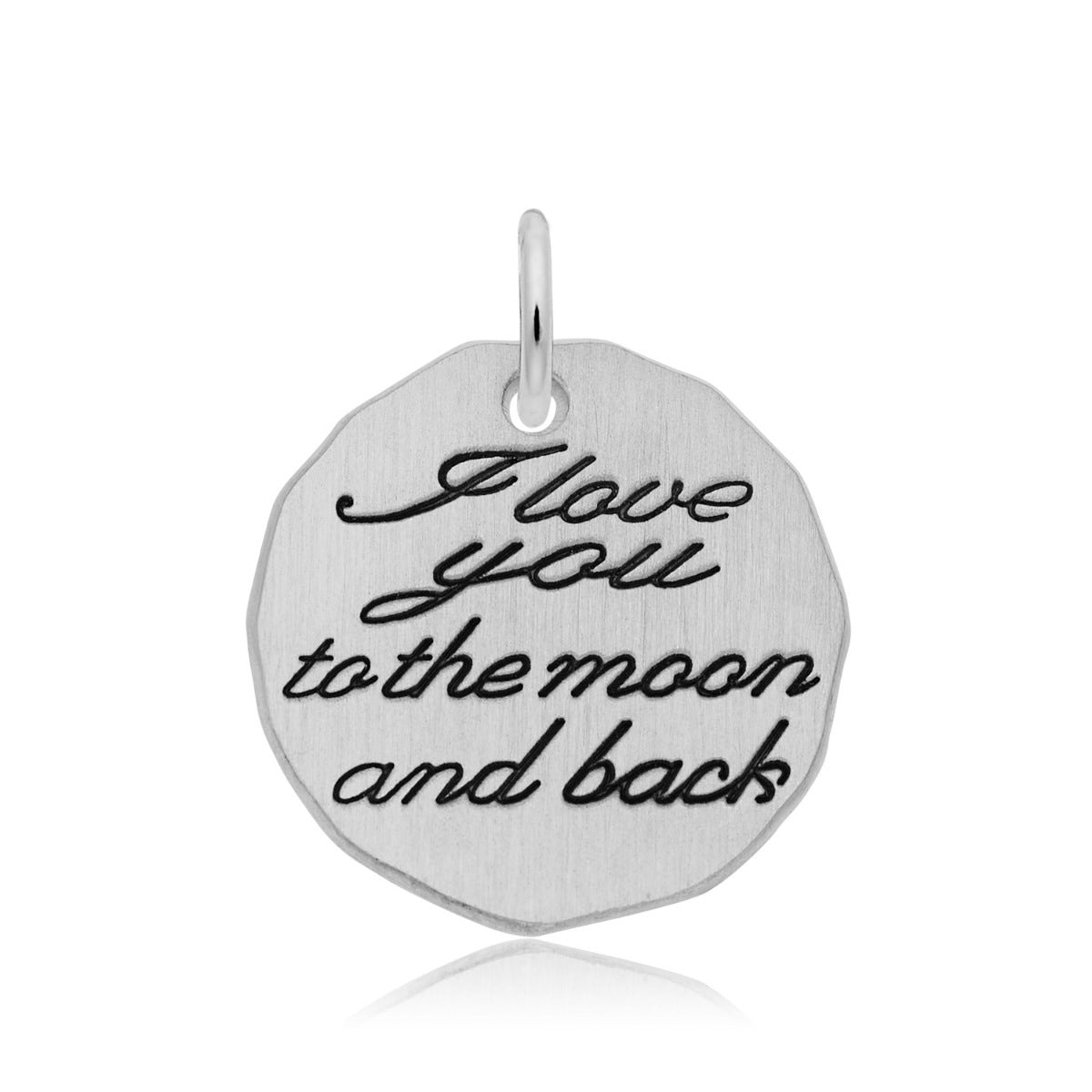 I Love You to the Moon and Back Charm in Sterling Silver