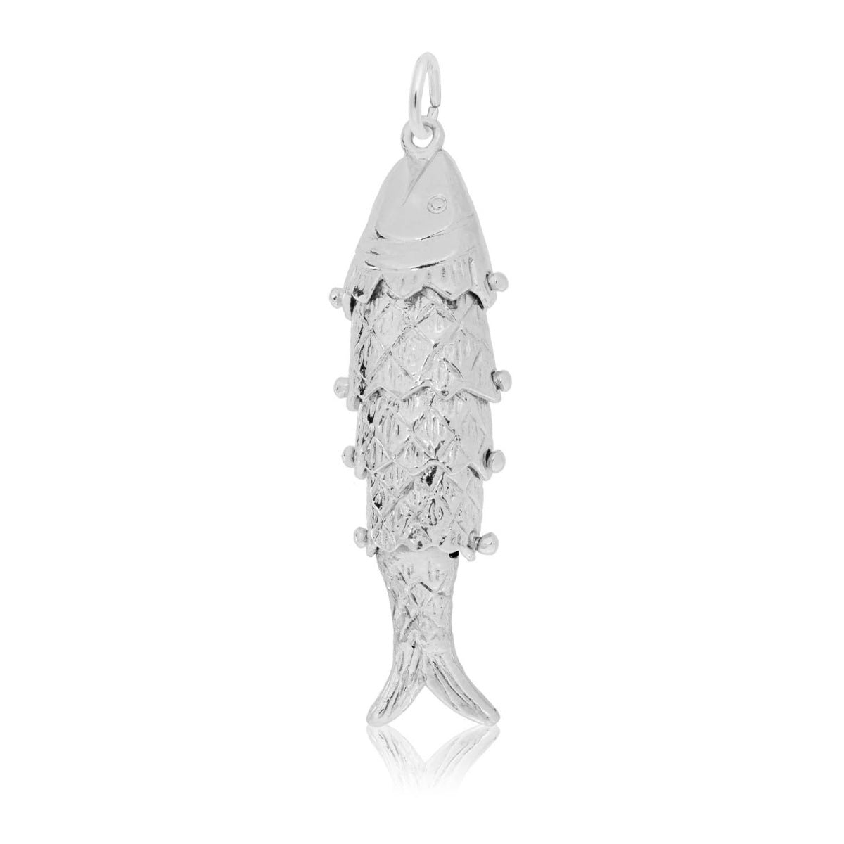 Wiggle Fish Charm in Sterling Silver