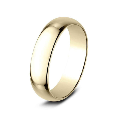 Benchmark Men's 6mm Dome Classic Fit Polished Wedding Ring in 10K Yellow Gold