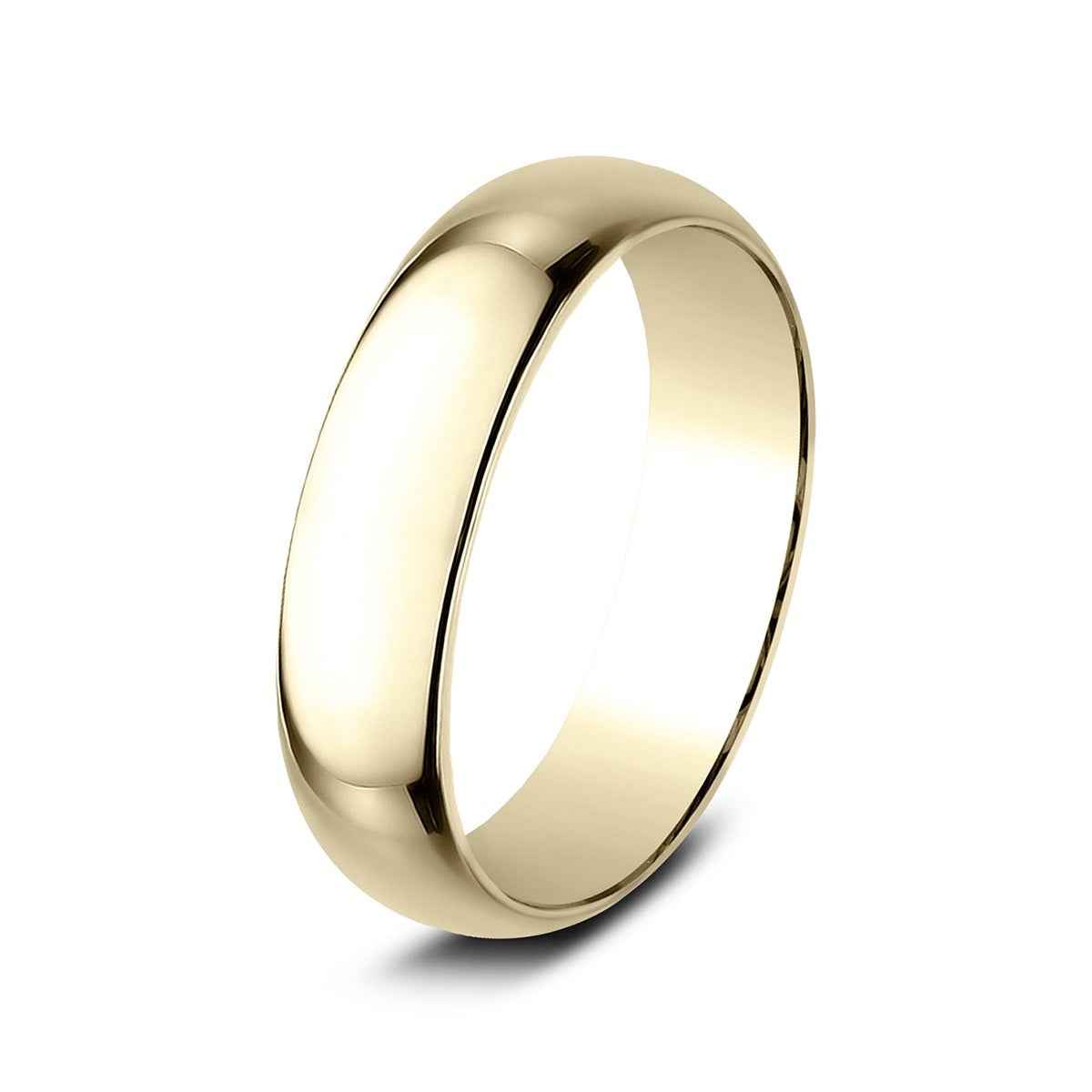 Benchmark Men's 6mm Dome Classic Fit Polished Wedding Ring in 14K Yellow Gold