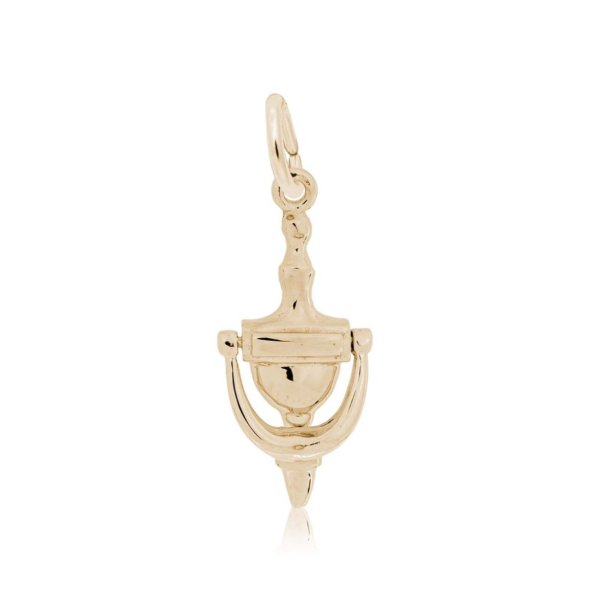 Door Knocker Charm in 14K Yellow Gold
