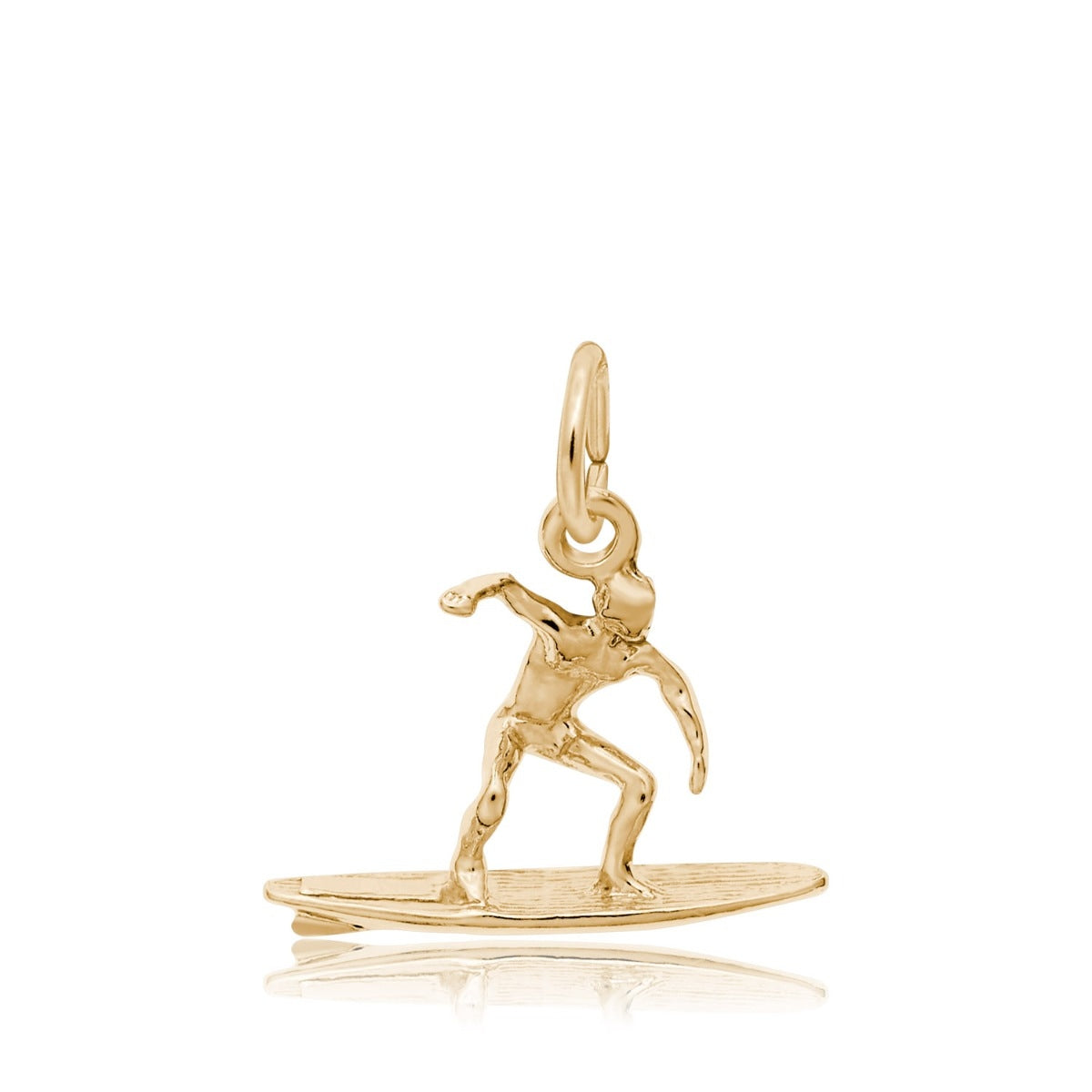 Surfer Charm in 14K Yellow Gold