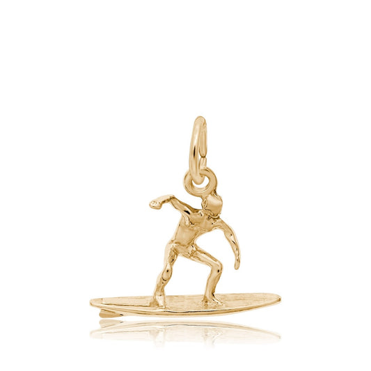 Surfer Charm in 14K Yellow Gold