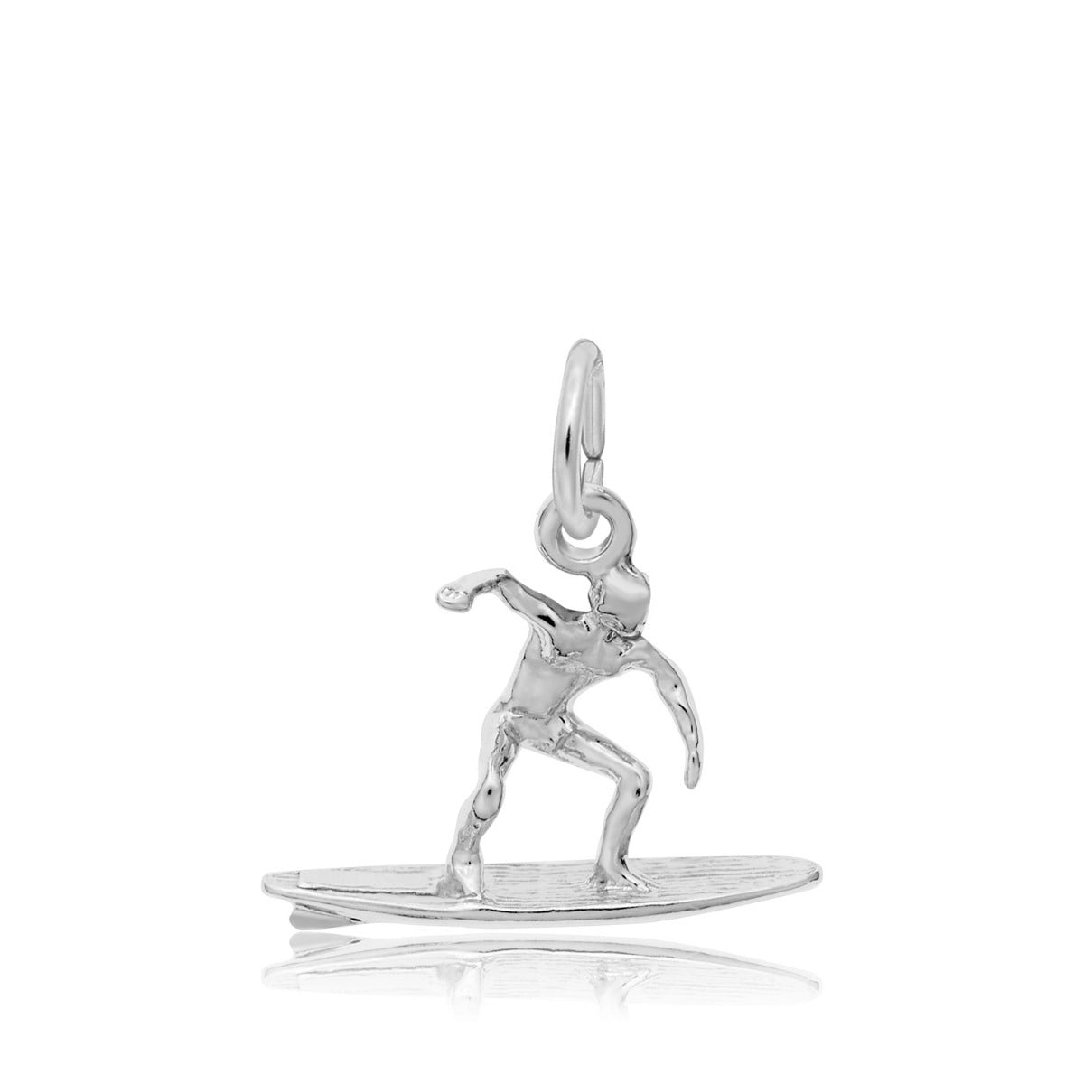Surfer Charm in Sterling Silver