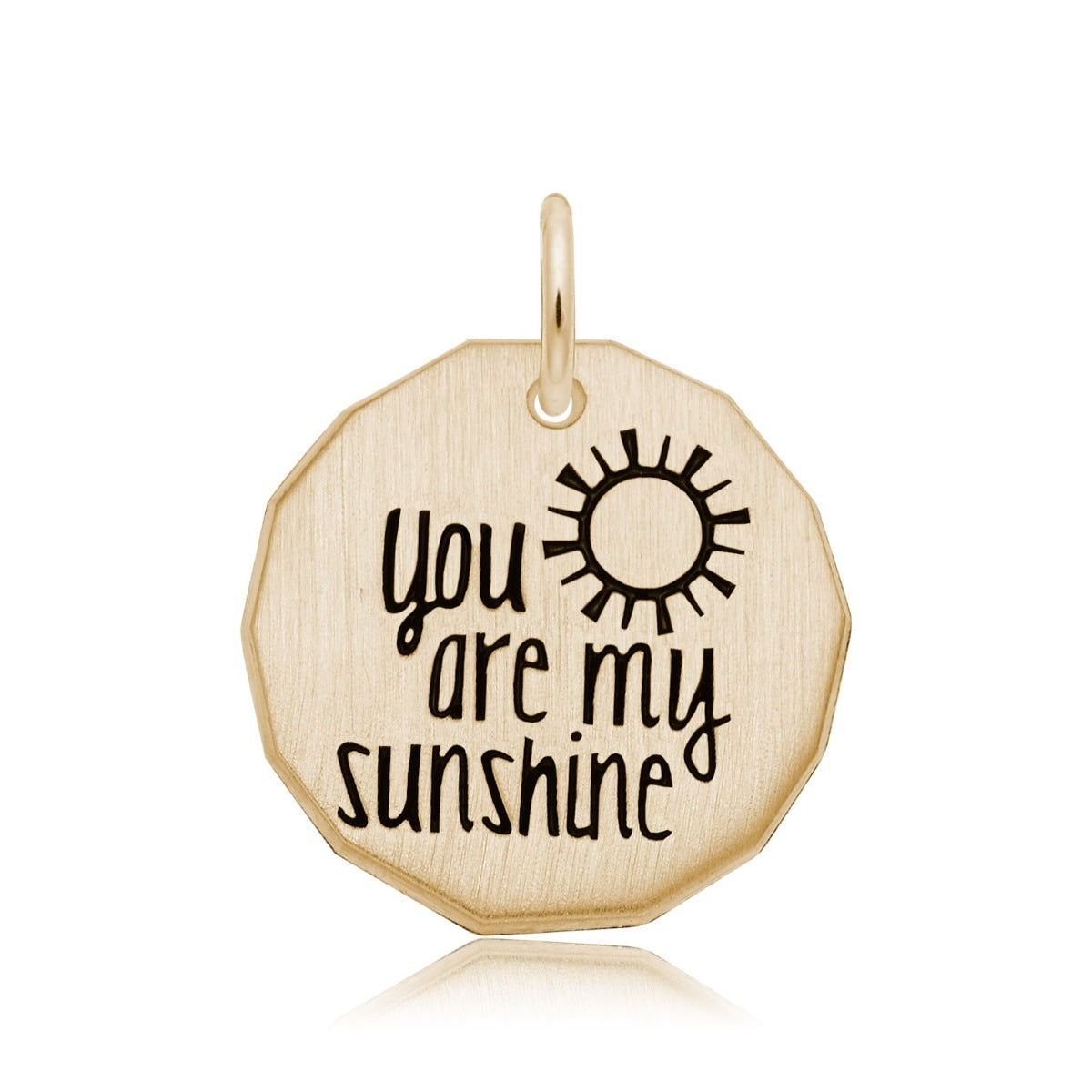 You Are My Sunshine Charm in 14K Yellow Gold