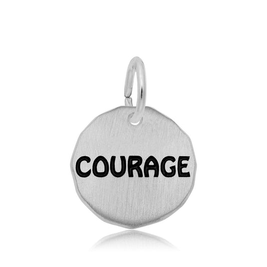 Courage Charm in Sterling Silver