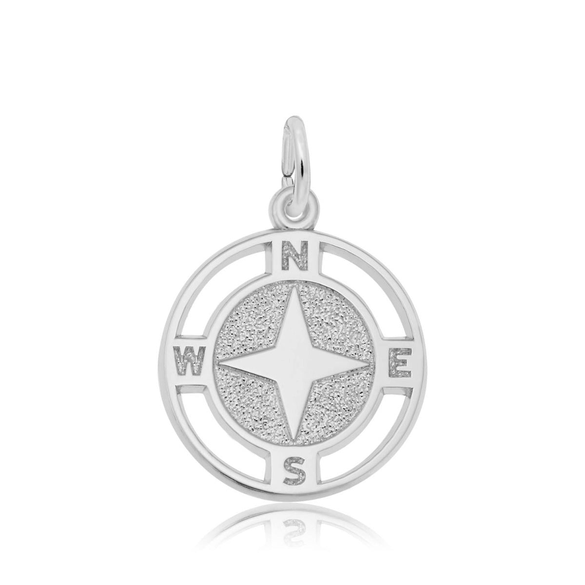 Nautical Compass Charm in Sterling Silver