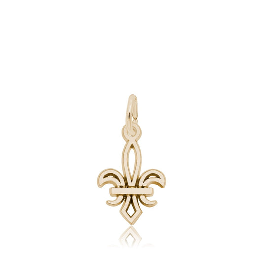 Petite Fleur de Lis Charm in 14K Yellow Gold