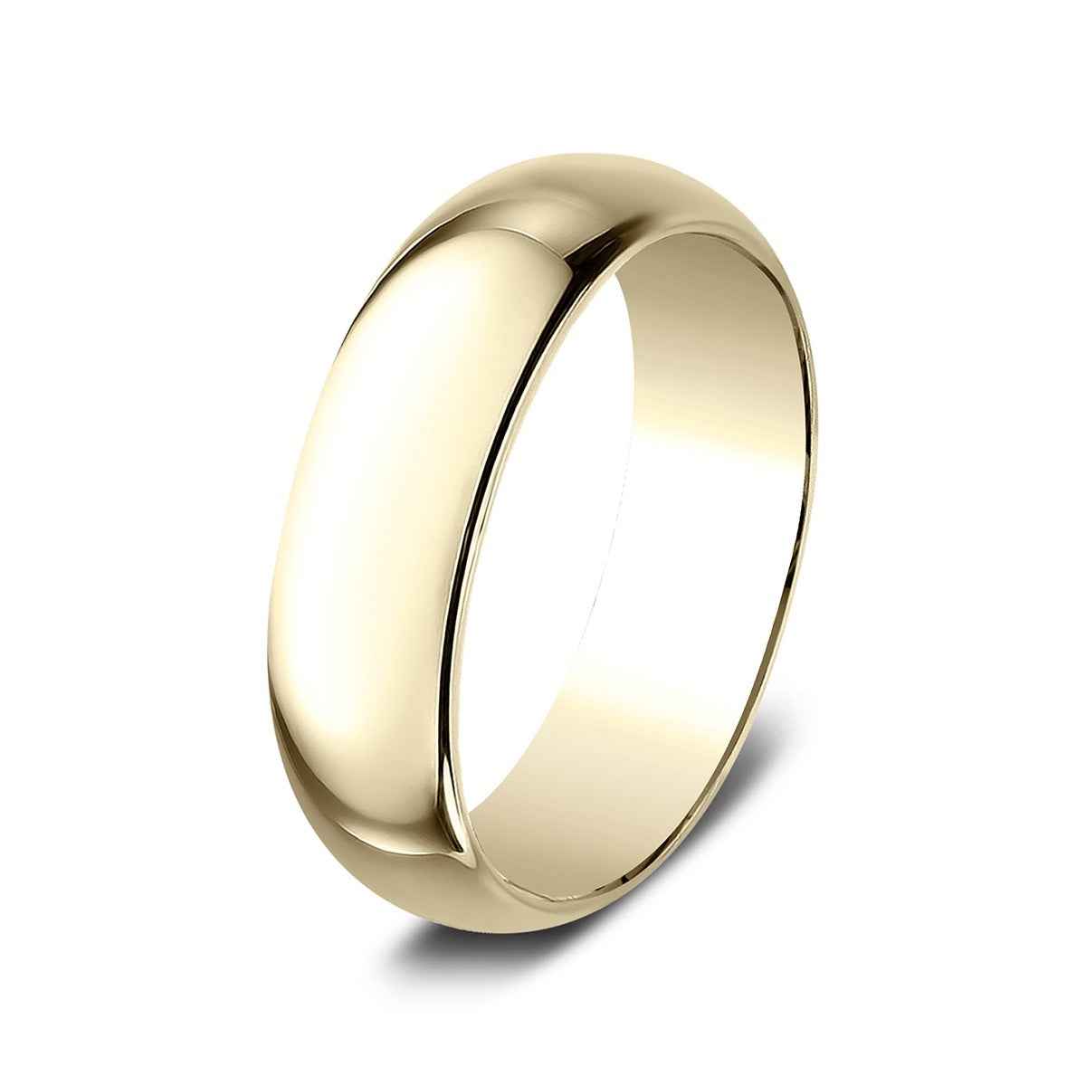 Benchmark Men's 7mm Dome Classic Fit Polished Wedding Ring in 10K Yellow Gold
