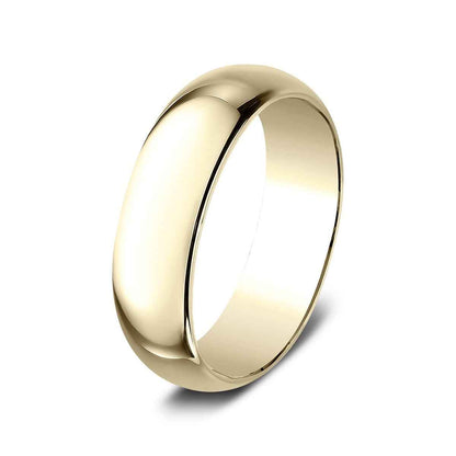 Benchmark Men's 7mm Dome Classic Fit Polished Wedding Ring in 10K Yellow Gold