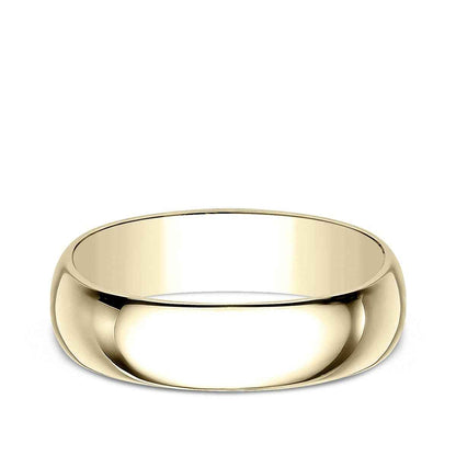 Benchmark Men's 7mm Dome Classic Fit Polished Wedding Ring in 14K Yellow Gold
