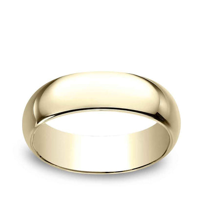 Benchmark Men's 7mm Dome Classic Fit Polished Wedding Ring in 14K Yellow Gold