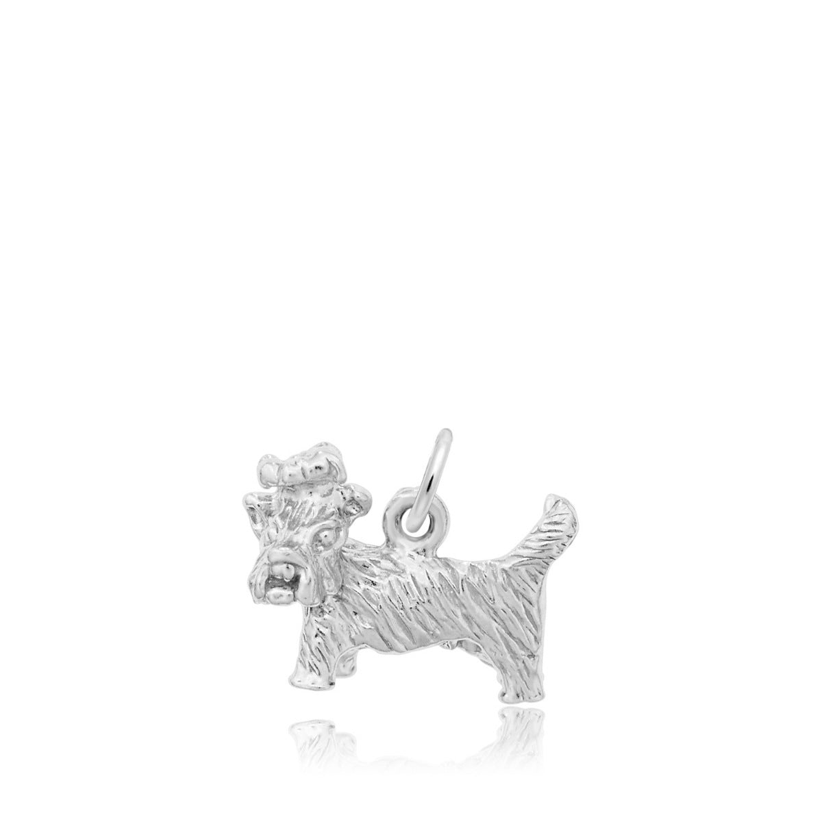 Yorkshire Terrier Dog Charm in Sterling Silver