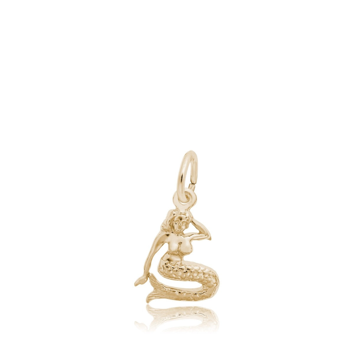 Mermaid Charm in 14K Yellow Gold