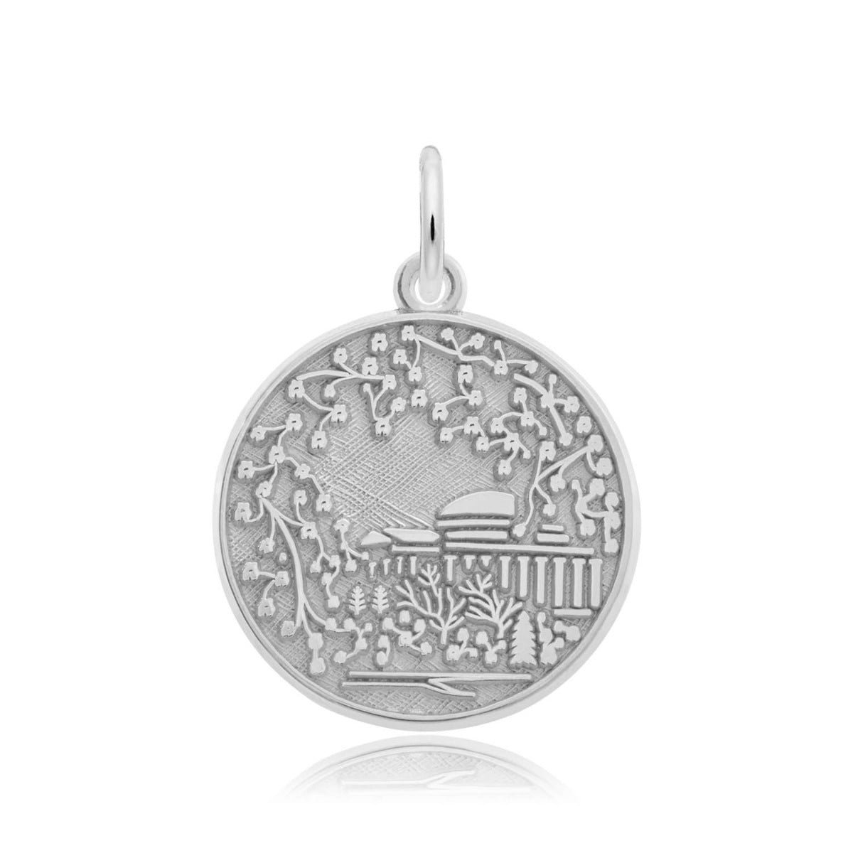 Cherry Blossom Scene Charm in Sterling Silver