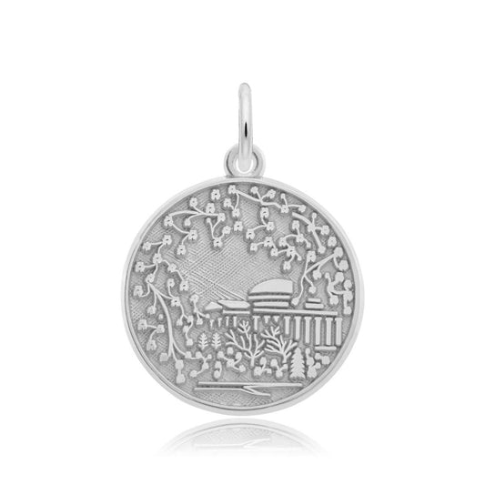Cherry Blossom Scene Charm in Sterling Silver