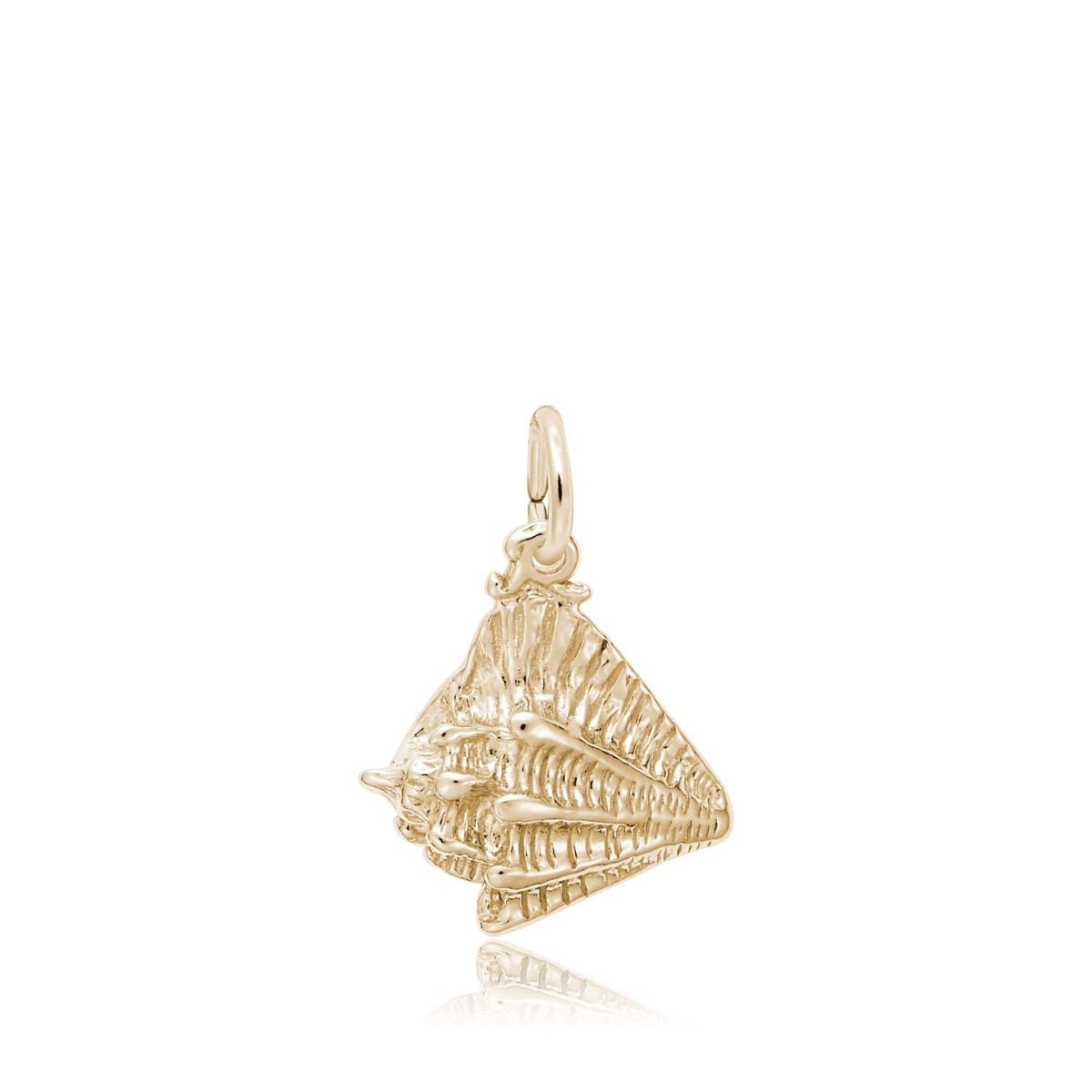 Conch Shell Charm in 14K Yellow Gold