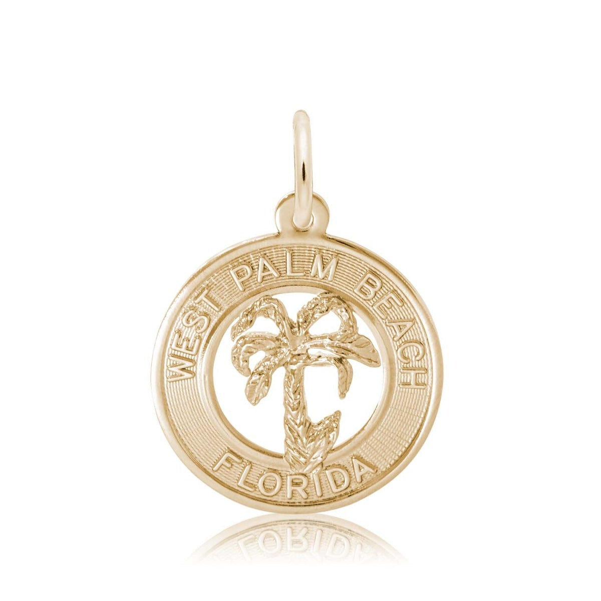West Palm Beach Florida Charm in 14K Yellow Gold