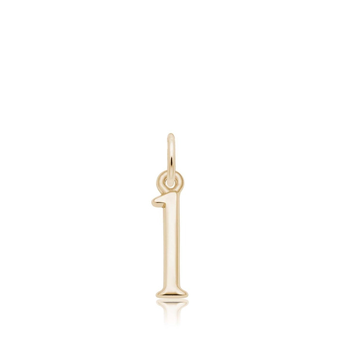 Number 1 Charm in 14K Yellow Gold