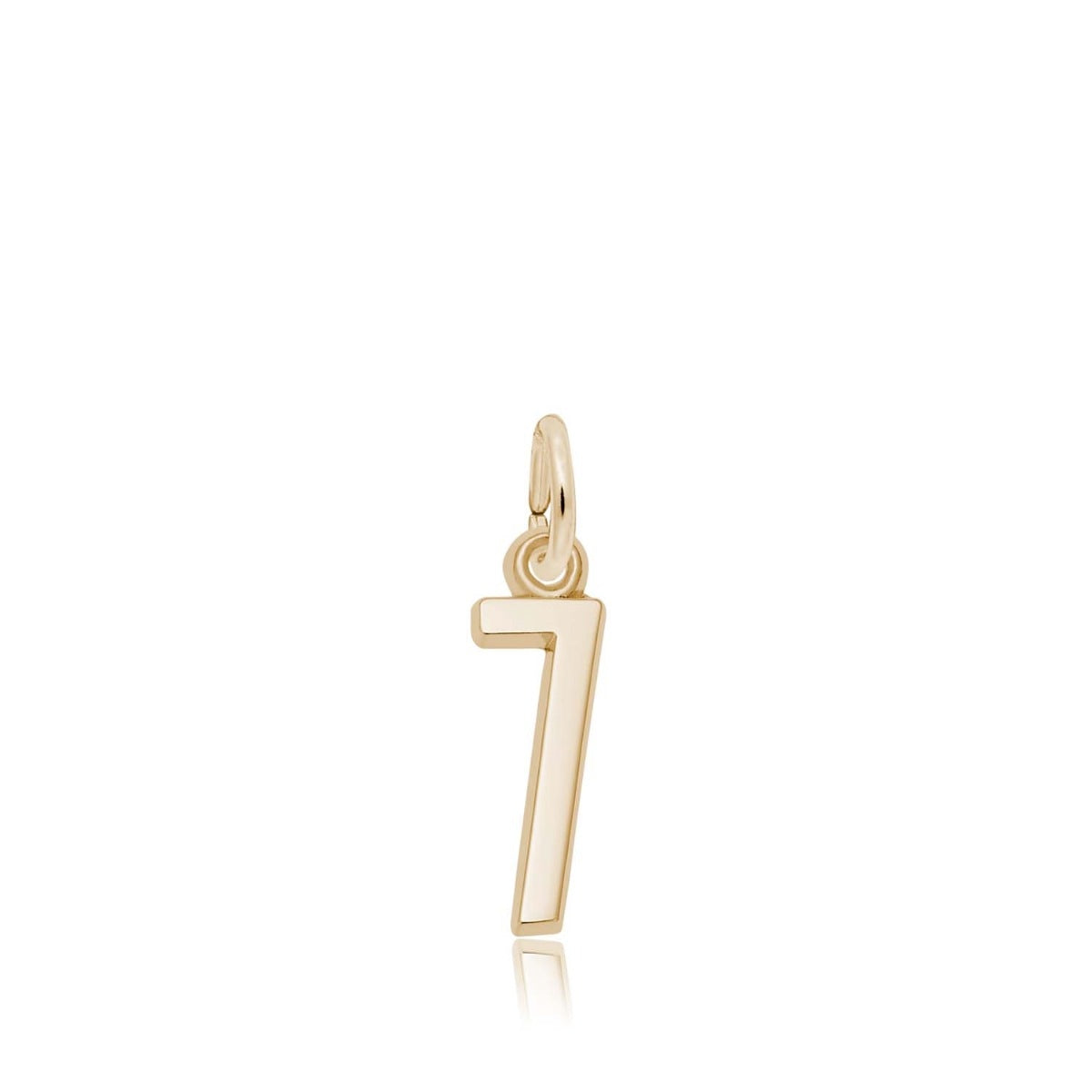 Number 7 Charm in 14K Yellow Gold