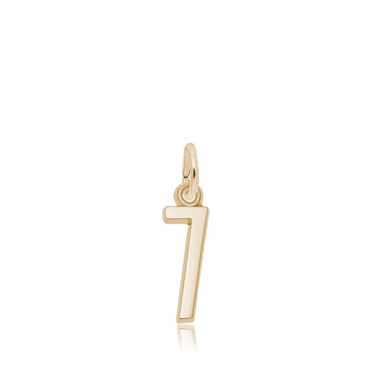 Number 7 Charm in 14K Yellow Gold