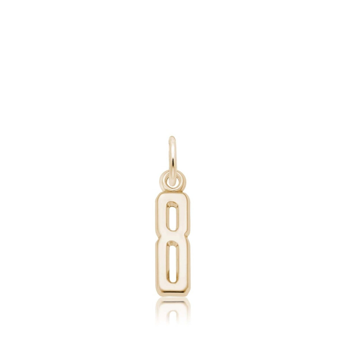 Number 8 Charm in 14K Yellow Gold