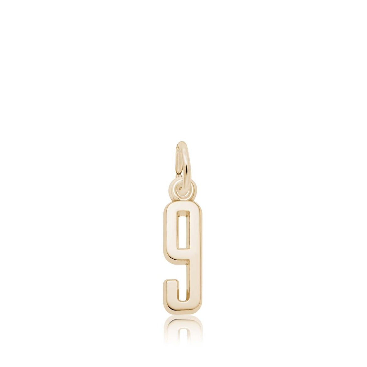 Number 9 Charm in 14K Yellow Gold