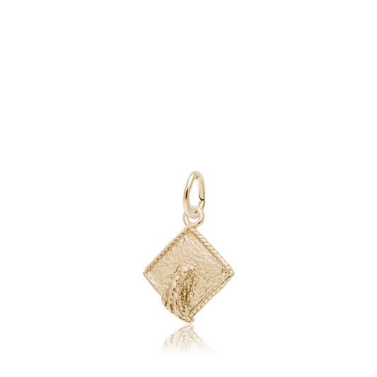 Graduation Cap Charm in 14K Yellow Gold