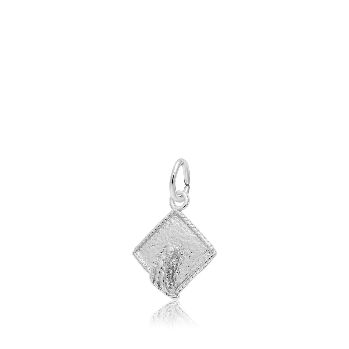 Graduation Cap Charm in Sterling Silver