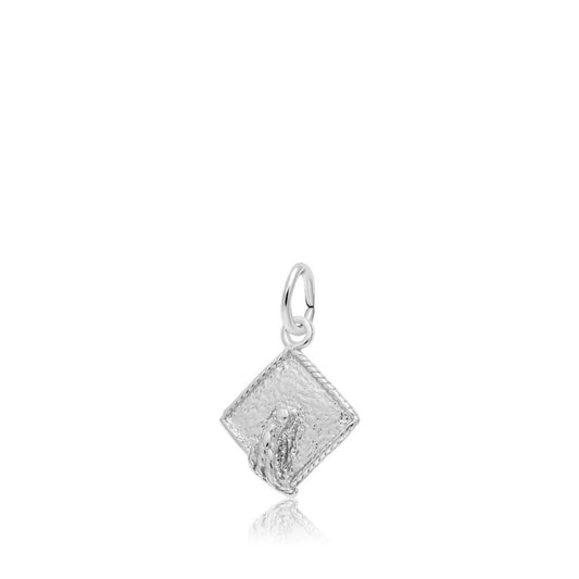 Graduation Cap Charm in Sterling Silver