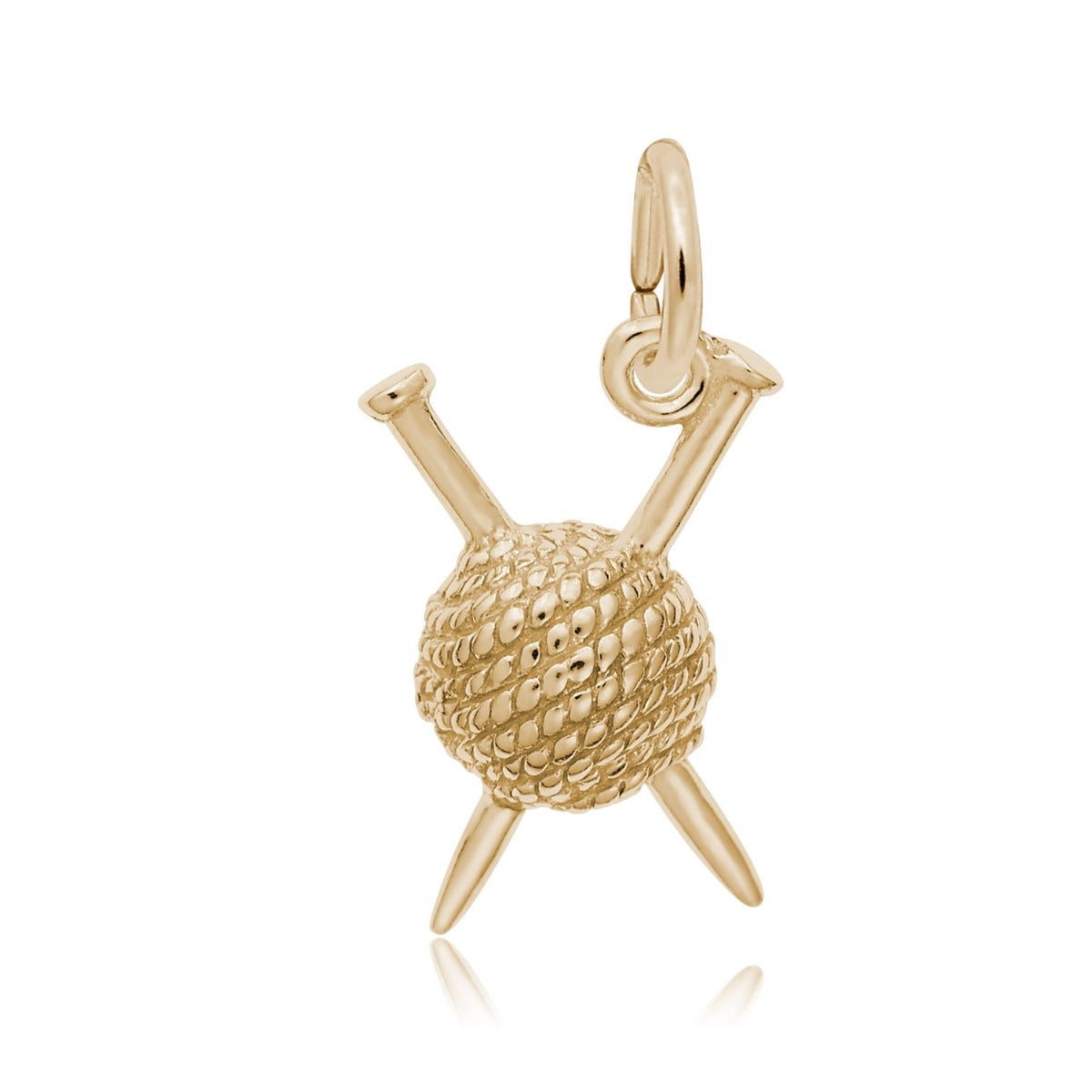 Knitting Charm in 14K Yellow Gold