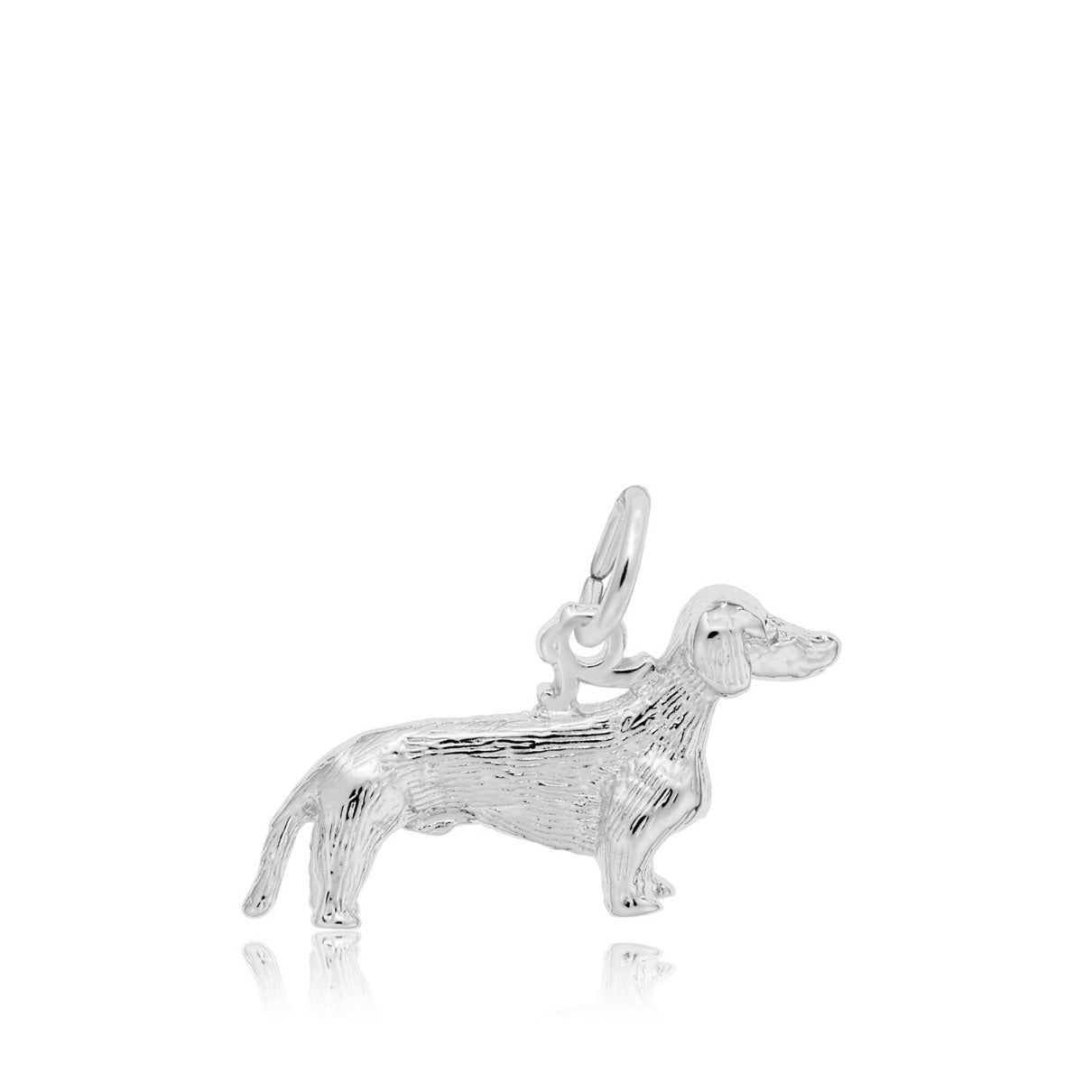 Dachshund Dog Charm in Sterling Silver